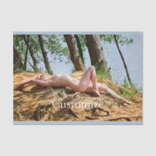 Female Model Sunbathing Thunder_Cove Tissue Paper