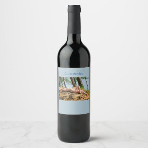 Female Model Sunbathing Thunder_Cove  Wine Label