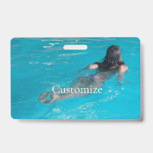 Female Model Swimming Thunder_Cove ID Badge