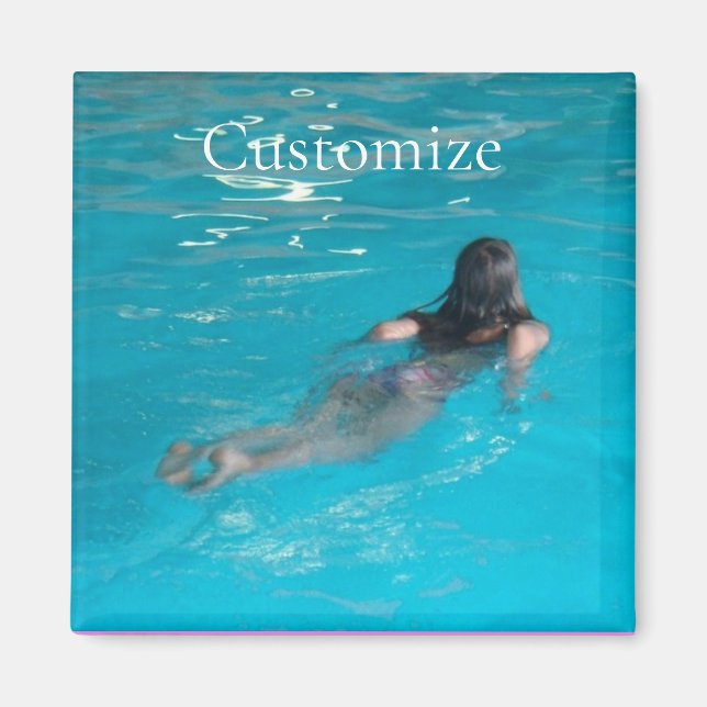 Female Model Swimming Thunder_Cove Magnet (Front)