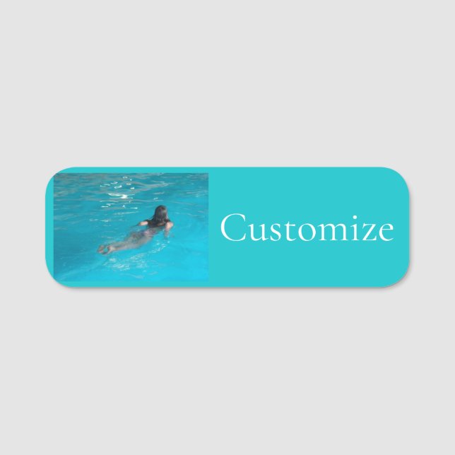 Female Model Swimming Thunder_Cove Name Tag (Front)
