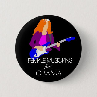 Female Musicians for Obama - Customised 6 Cm Round Badge
