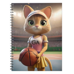 Female Netball Cat,  Notebook