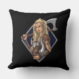 Female Norse Viking Warrior Cushion
