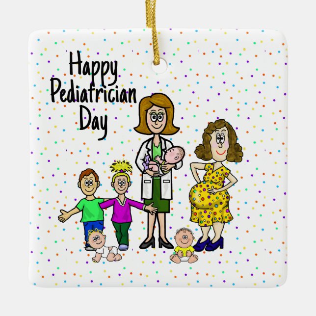 Female Paediatrician Christmas Ornament (Front)