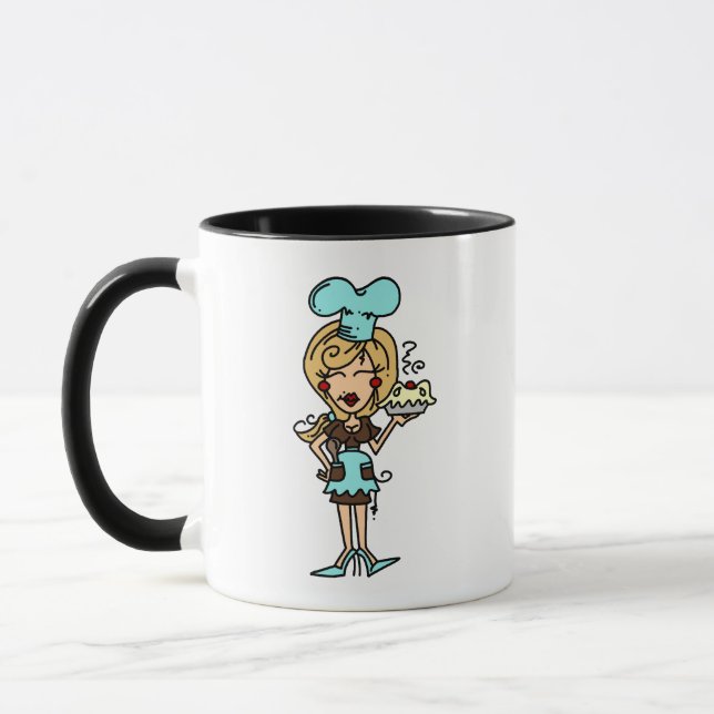 Female Pastry Chef - Blonde T-shirts and Gifts Mug (Left)