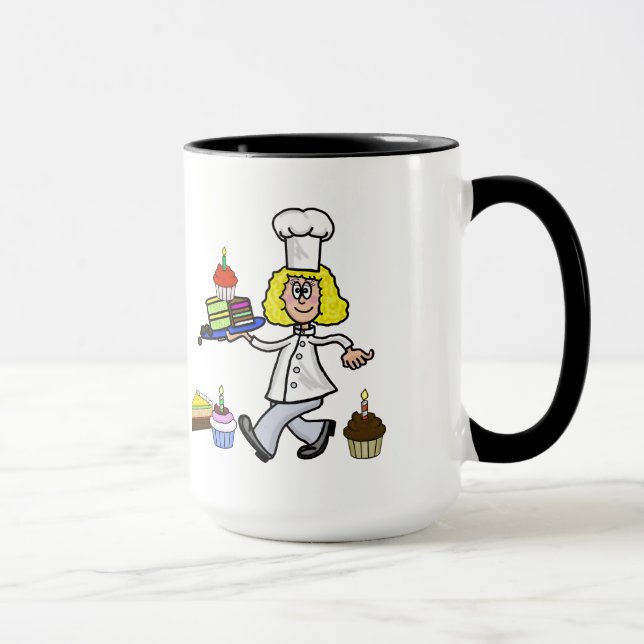 Female Pastry Chef Name Mug (Right)