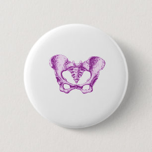 Female Pelvis Purple 6 Cm Round Badge
