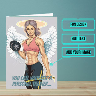 Female Personal Trainer or Coach Gym Birthday Card