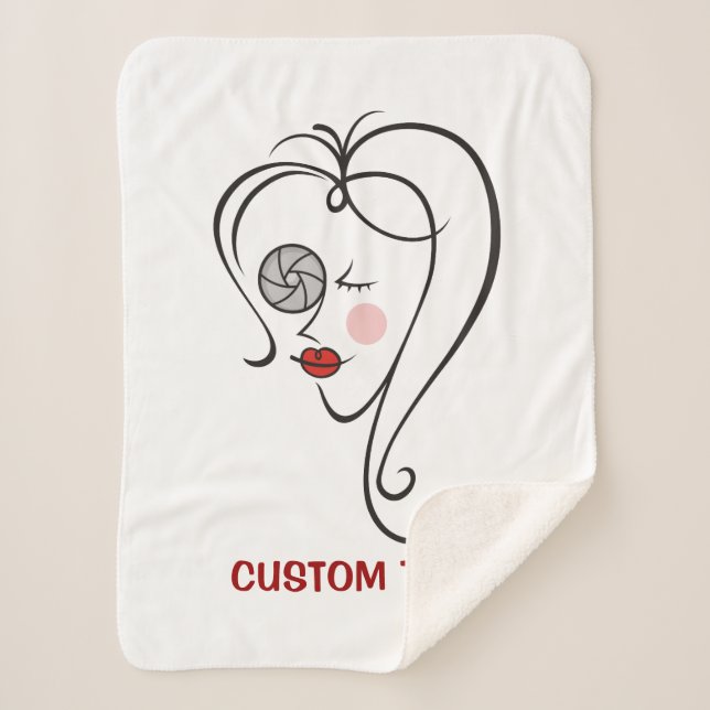 Female Photographer Sherpa Blanket (Front)
