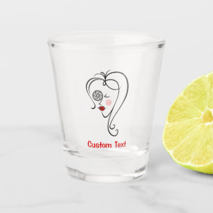 Female Photographer Shot Glass