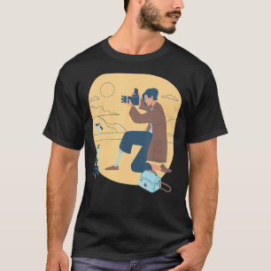 Female Photographer Stock Photography Community D T-Shirt
