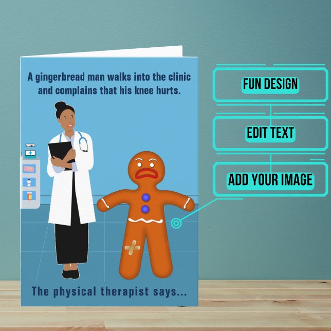 Female Physical Therapist Funny Birthday Design 1 Card (Looking for the perfect card for that talented physical therapist friend of yours?)