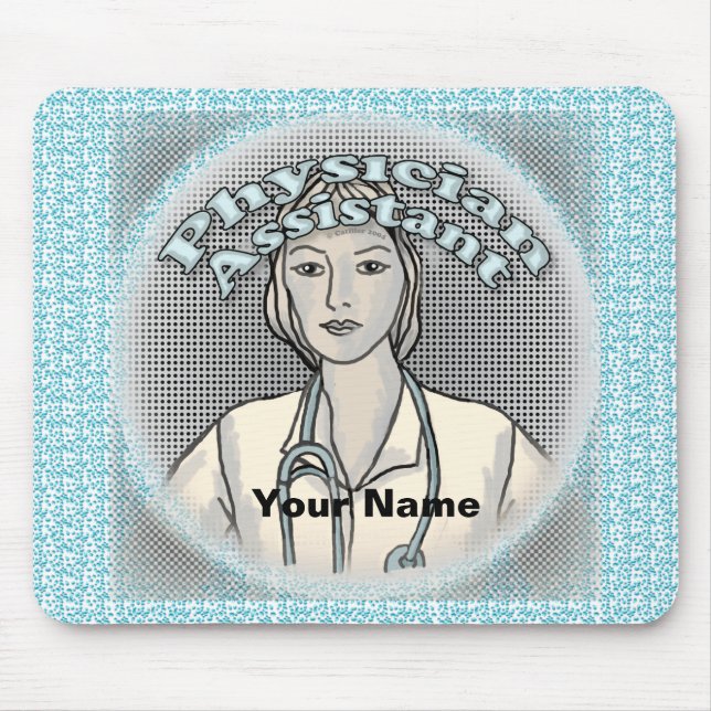 Female Physician Assistant Mouse Pad (Front)