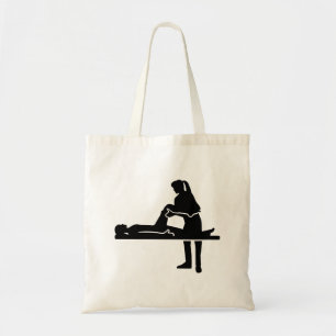 Female physiotherapist tote bag