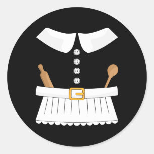 Female Pilgrim Costume For Thanksgiving Matching C Classic Round Sticker