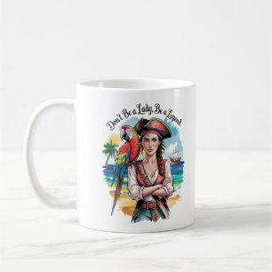 Female Pirate Buccaneer Beauty On Deck Coffee Mug