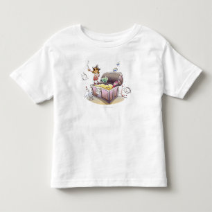 Female pirate standing on a treasure chest toddler T-Shirt