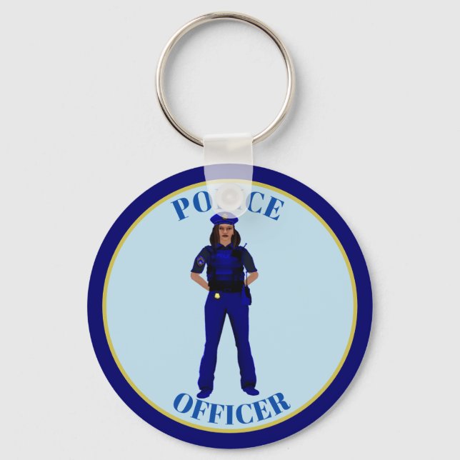 Female Police Officer Key Ring (Front)