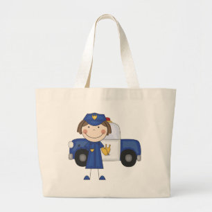 Female Police Officer Tshirts and Gifts Large Tote Bag