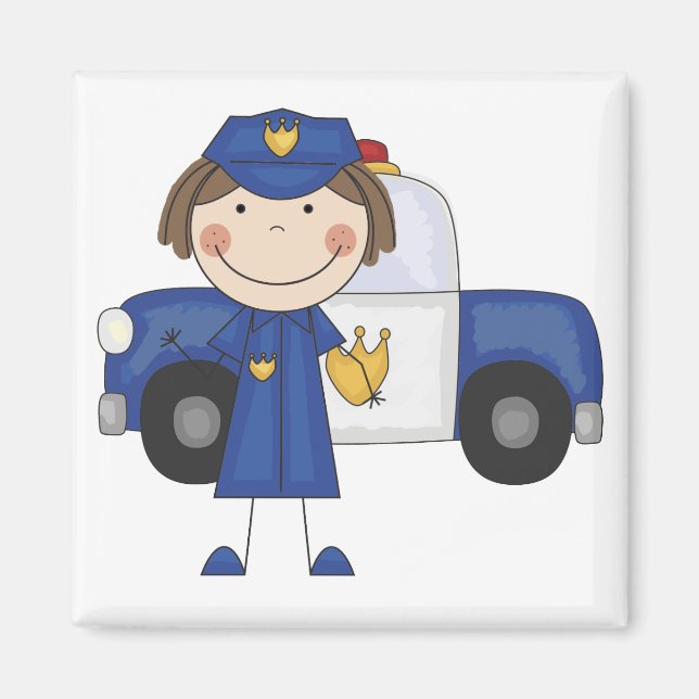 Female Police Officer Tshirts and Gifts Magnet (Front)