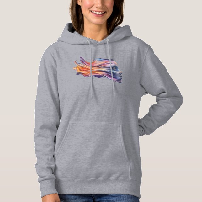 Female Profile in Cosmic Colours Hoodie (Front)