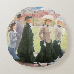 Female pupils for Confirmation Round Cushion