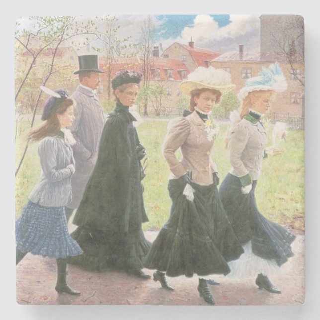 Female pupils for Confirmation Stone Coaster (Front)