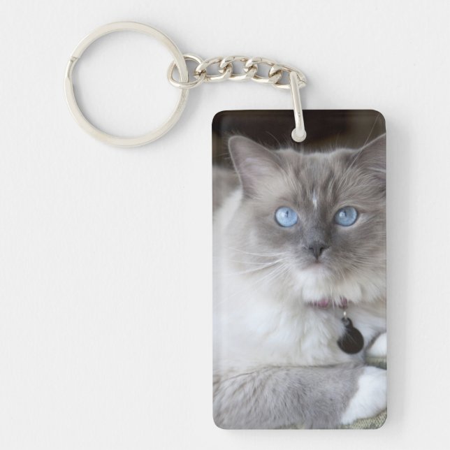Female Ragdoll Cat Key Ring (Front)