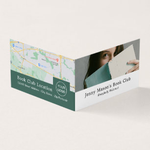 Female Reader, Book Club Detailed Business Card