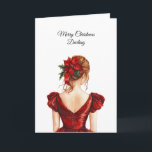 Female Red Dress Christmas   Card<br><div class="desc">Female Red Dress Christmas</div>