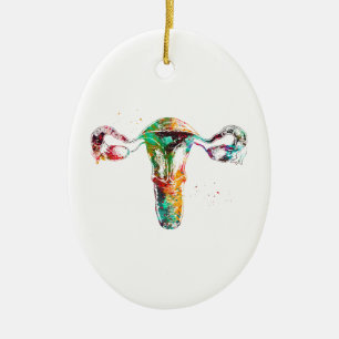Female Reproductive System Ceramic Ornament