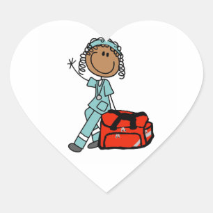 Female Respiratory Therapist or EMT Heart Sticker