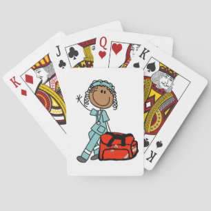 Female Respiratory Therapist or EMT Playing Cards