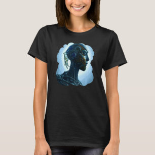 Female Robot Sci Fi Cyborg Unique Futuristic Digit T-Shirt