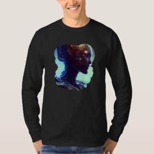 Female Robot Sci Fi Cyborg Unique Futuristic Digit T-Shirt