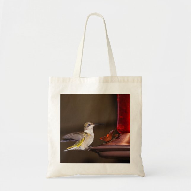 Female Ruby-throated Hummingbird Tote Bag (Front)