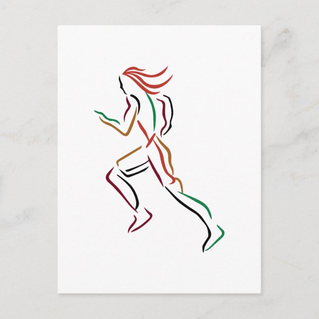 Female Runner Postcard (Front)