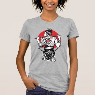 Female Samurai Warrior – Dragon Rose Tattoo Japane T-Shirt