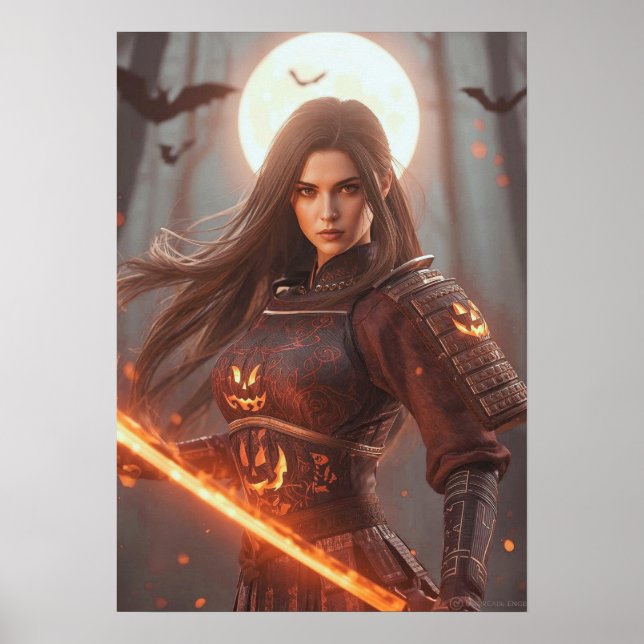 Female Samurai Warrior No.2 – Halloween Edition  Poster (Front)