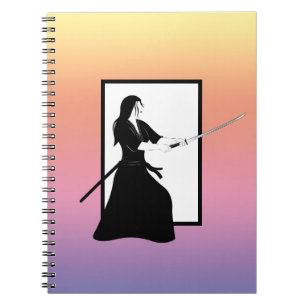 Female Samurai Warrior with Sword Notebook