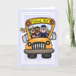 Female School Bus Driver Thank You Card