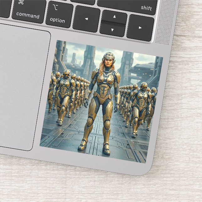 Female Sci-Fi Character No. 1 Sticker (Detail)