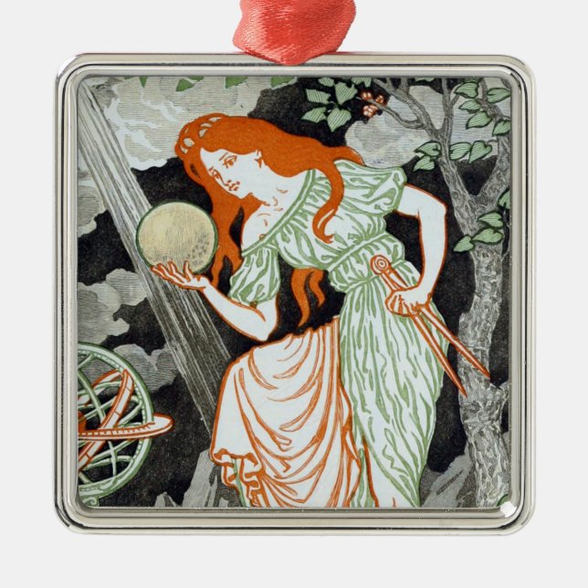 Female Scientist (Women in Science and Technology) Metal Ornament (Front)