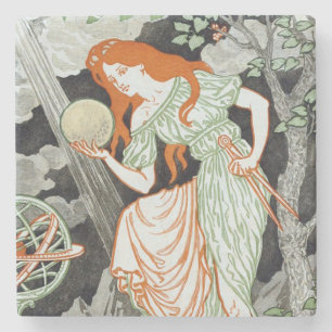 Female Scientist (Women in Science & Tech) (STEM) Stone Coaster