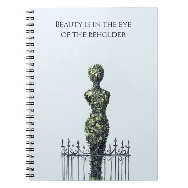 Female Shaped Green Plant Notebook (Front)