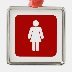 Female Sign Metal Ornament