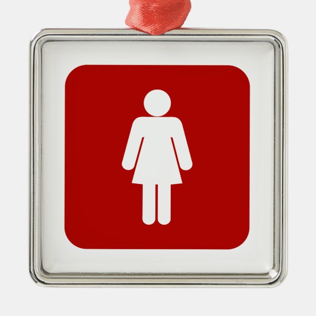 Female Sign Metal Ornament (Front)