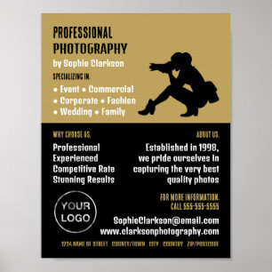 Female Silhouette, Photographer, Photography Hire Poster