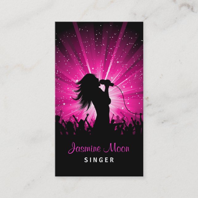 Female Singer Business Card (Front)